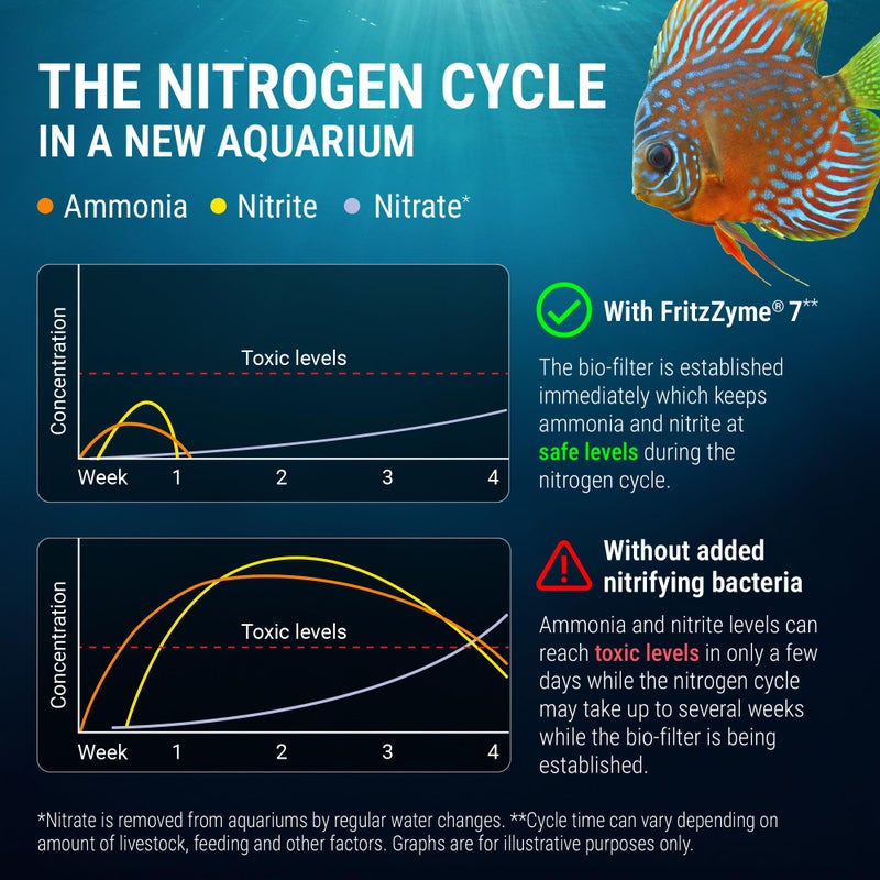 Fritz Aquatics فريتز أكواتيكس فريتزيم 7 بكتيريا نيتريفية حية تزيل الأمونيا والنيتريت بشكل طبيعي لأسماك المياه العذبة (16 أونصة) - Image 5